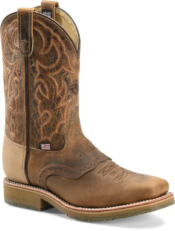 Western - style men's cowboy boots with intricate stitchingDouble H "Dwight" Western Work Boot