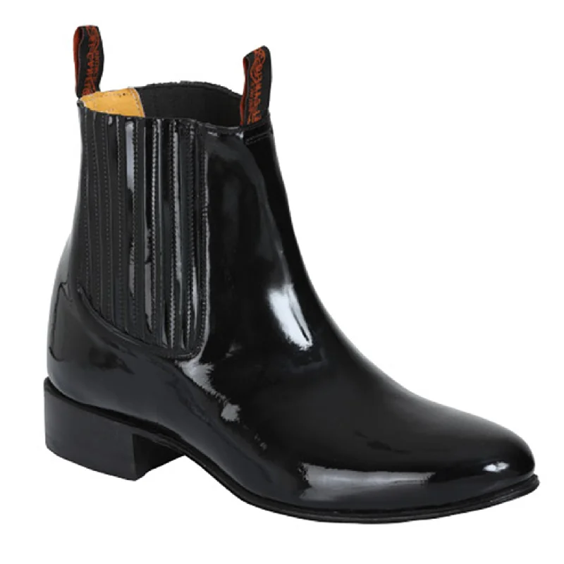 Suede men's ankle boots with a classic buckle designMariachi