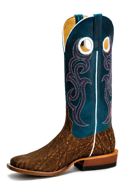 Alligator - print men's cowboy boots for a bold lookHorse Power by Anderson Bean Mens Leather Cognac Eleprint Cowboy Boots