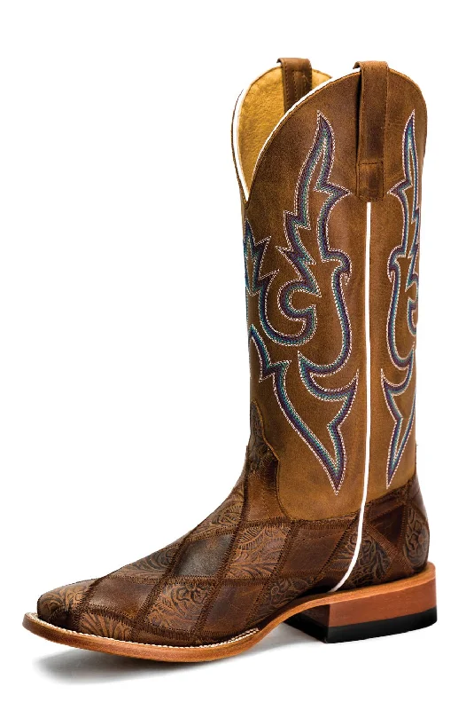 Men's cowboy boots with a scalloped edgeHorse Power by Anderson Bean Mens Tang Leather Toolbox Cowboy Boots