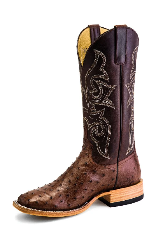 Alligator - print men's cowboy boots for a bold lookHorse Power Mens Pull Up Kango Tobac Full Quill Ostrich Cowboy Boots