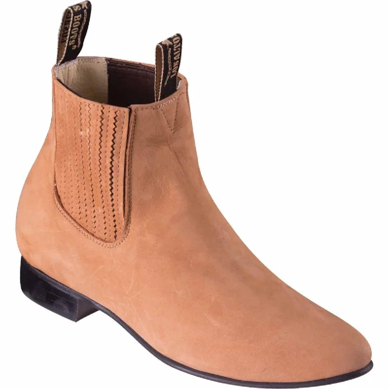 Faux leather men's ankle boots for a budget - friendly optionLos Altos Men's Round Toe Suede Leather Ankle Boots Tan LAB-6163