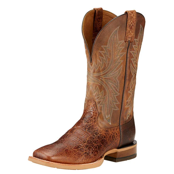 Men's cowboy boots with a snake - skin textureAriat Cowhand Western Boot