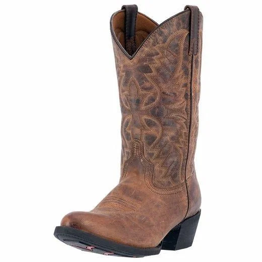 Men's cowboy boots with a tooled leather designLaredo Tan Birchwood Western Boot