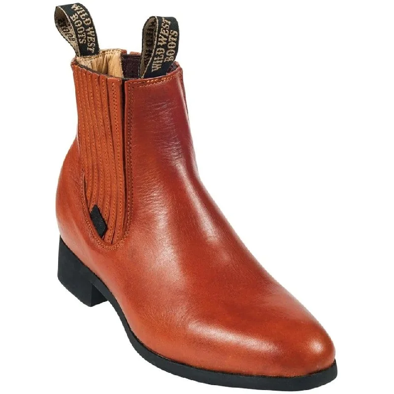 Men's ankle boots with a pointed toe for a stylish lookMen's Wild West Napa Leather Round Toe Charro Short Boot 2644651