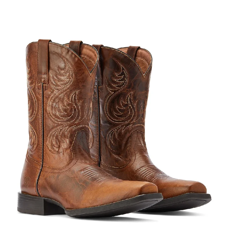 Men's cowboy boots with a scalloped edgeAriat Men's BOSS MAN Western Boot