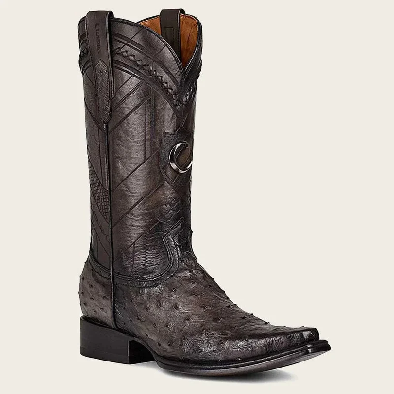 Men's cowboy boots with a heel guardMen's Cuadra Ostrich Boots Snip Toe