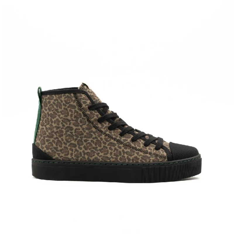 Men's narrow - toe box booties for a snug fitvegan bootie leopard PHO009