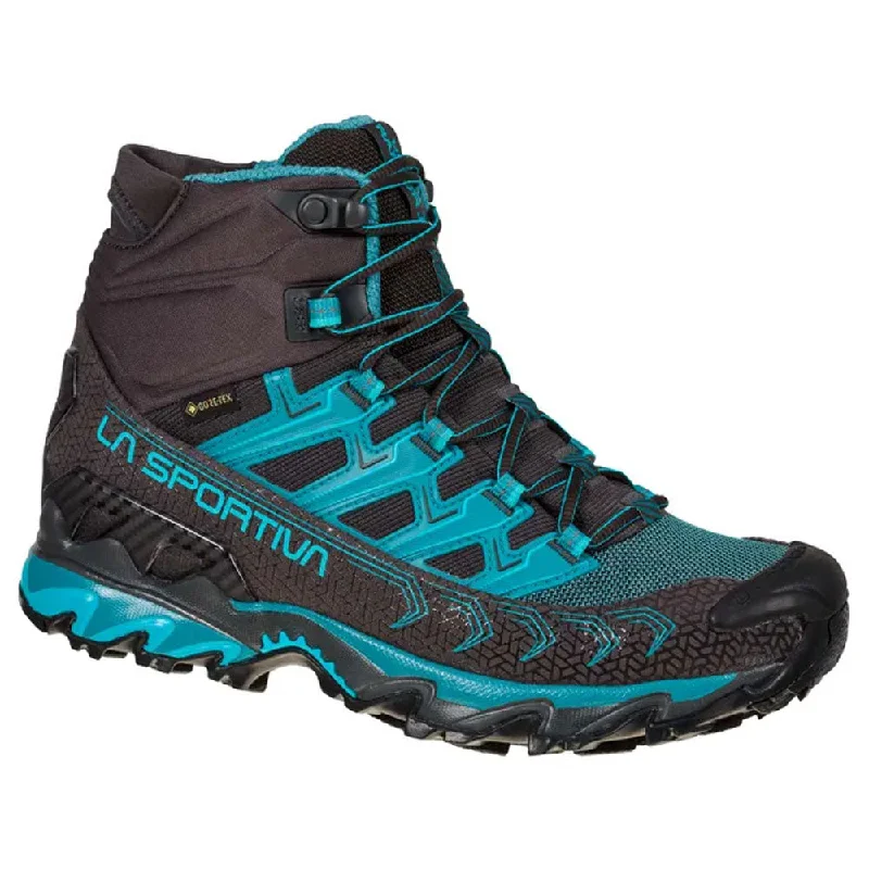 Men's hiking boots with a gusseted tongue to keep out debrisLa Sportiva Ultra Raptor II Mid Wide GTX Hiking Boot Women's