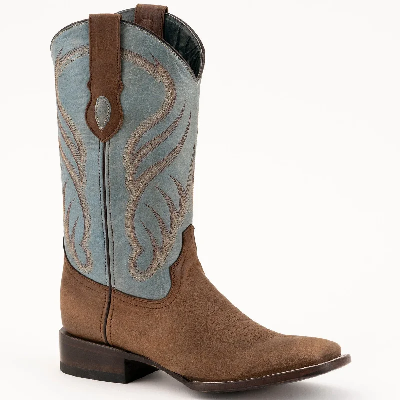 Men's western boots with a tooled leather design on the shaftMen's Ferrini Hunter Leather Square Toe Boot 1109310