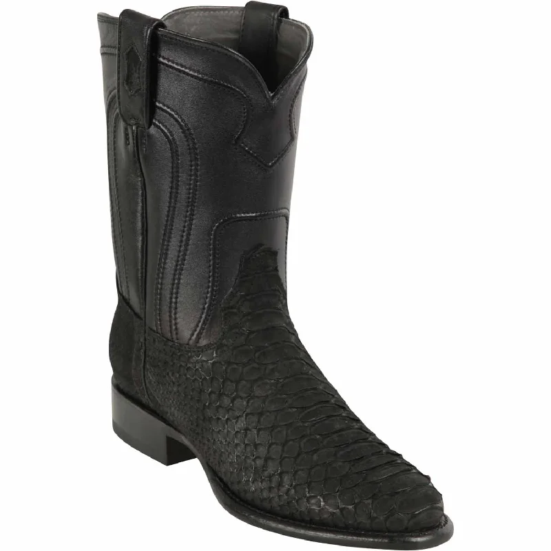 Men's western boots with a concho - studded strap and a pointed toeMen's Los Altos Original Python Roper Toe Boots 69N5705