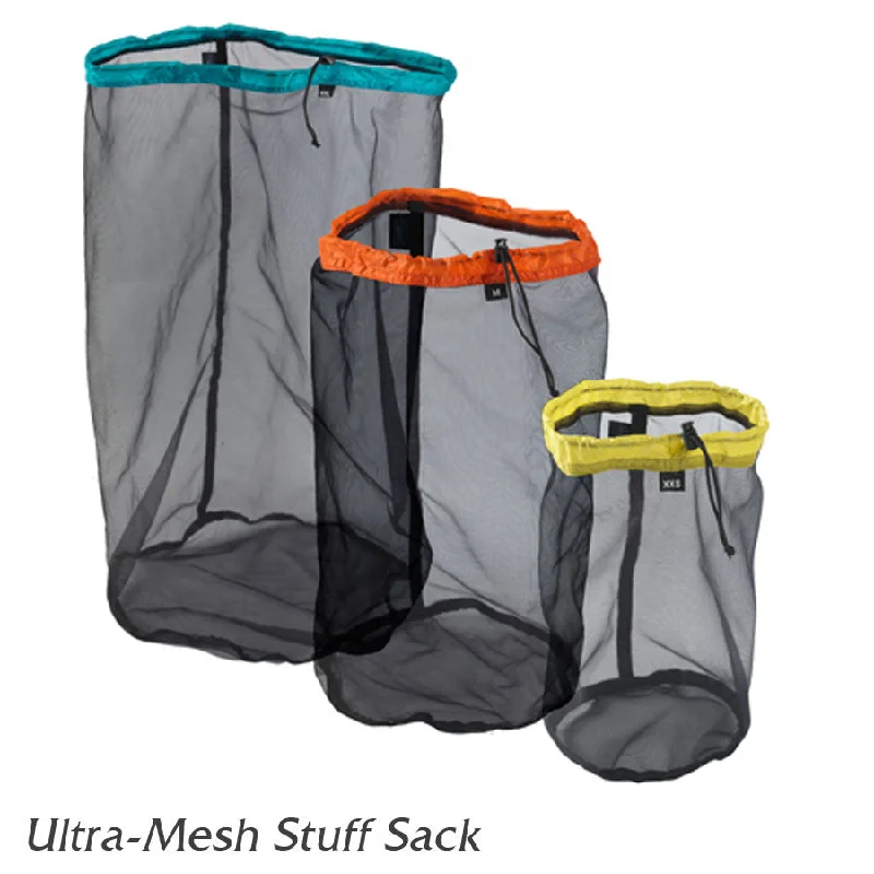 Men's hiking boots with a Vibram sole for tractionSea to Summit Ultra-Mesh Stuff Sacks