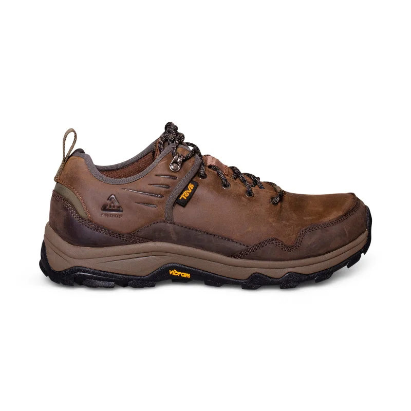 Men's hiking boots with a gusseted tongue to keep out debrisTeva Riva RP Dark Brown / Olive Hiking Boots - Men's