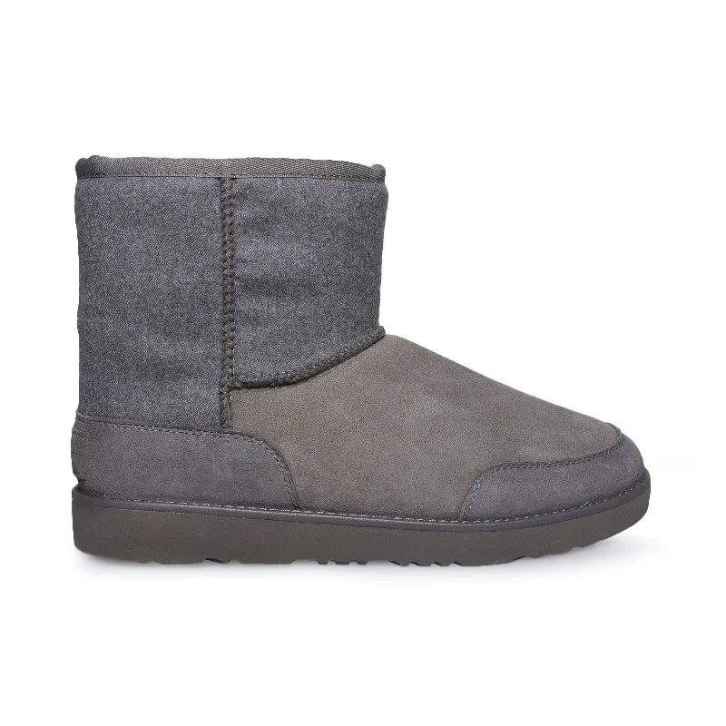 Men's heat - retaining winter boots with thermal liningUGG Classic Mini Phillip Lim Flannel Grey Boots