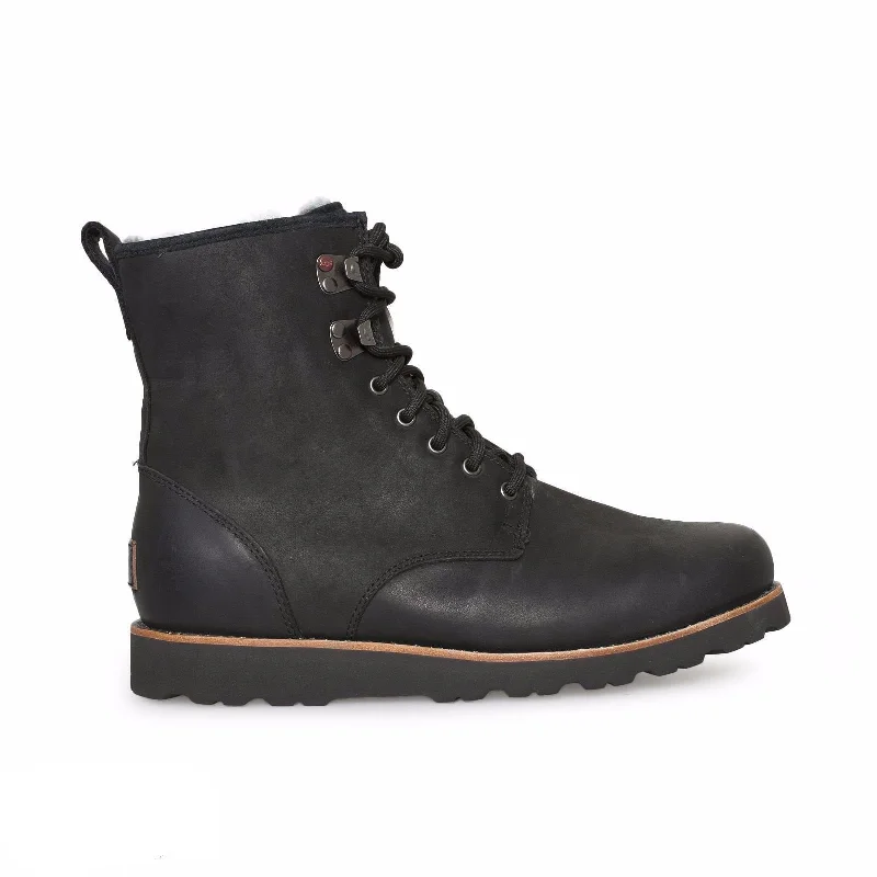 Men's full - grain leather winter boots with waterproof coatingUGG Hannen Black Boots