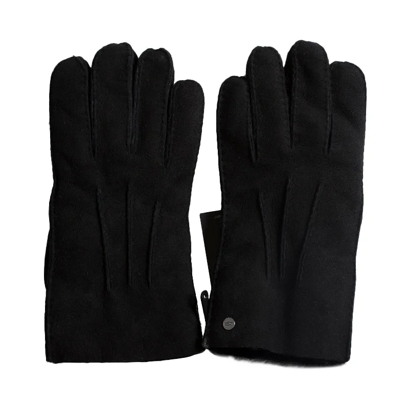 Men's breathable winter boots for long - duration wearUGG Sheepskin Smart Black Gloves - Men's