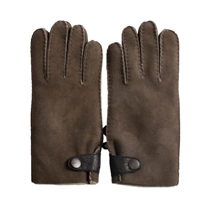 Men's heat - retaining winter boots with thermal liningUGG Sheepskin Snap Tab Slate Curly Glove - Men's