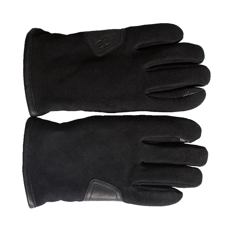 Men's heat - retaining winter boots with thermal liningUGG Suede Smart Black Gloves - Men's