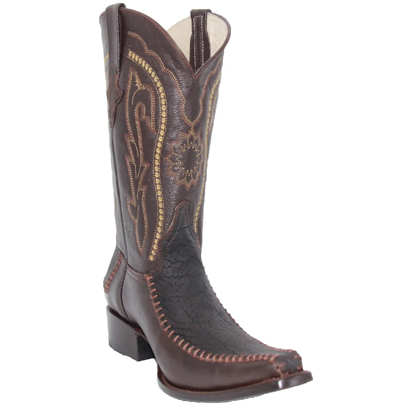 Alligator - embossed men's western boots for a bold statementMen’s Genuine Leather Bull Neck Cowboy Boot