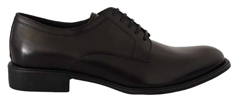 Men's formal shoes with a polished shineDolce & Gabbana Elegant  Leather Formal Derby Men's Shoes