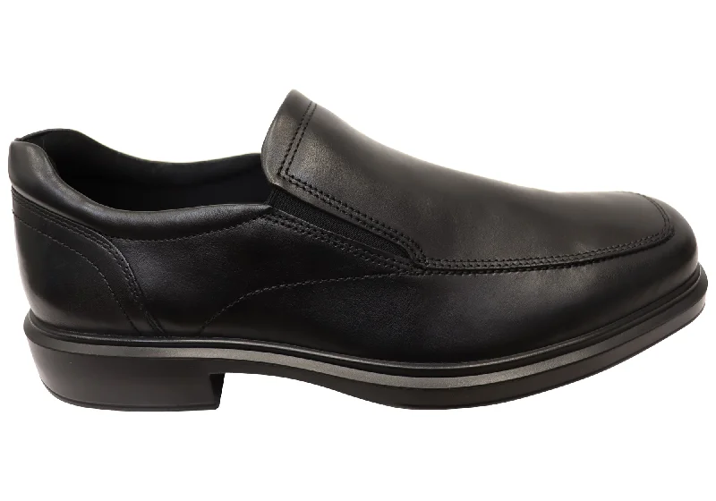 Men's formal shoes in a black or brown leatherECCO Mens Helsinki 2 Mens Slip On Comfortable Leather Dress Shoes