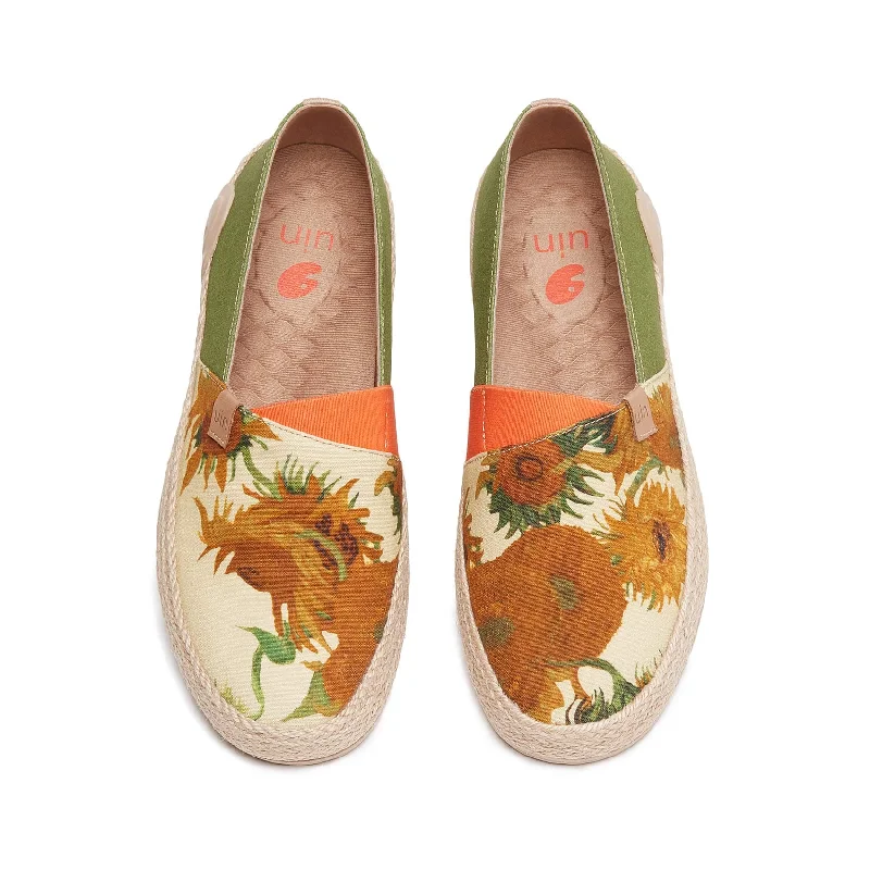 Men's eco - friendly espadrilles made from sustainable materialsVan Gogh Sunflowers Marbella I Men