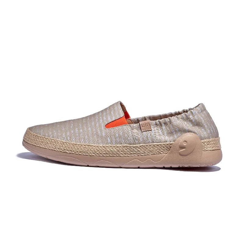 Men's linen espadrilles with a recycled rubber soleKhaki Brown Marbella VI Men