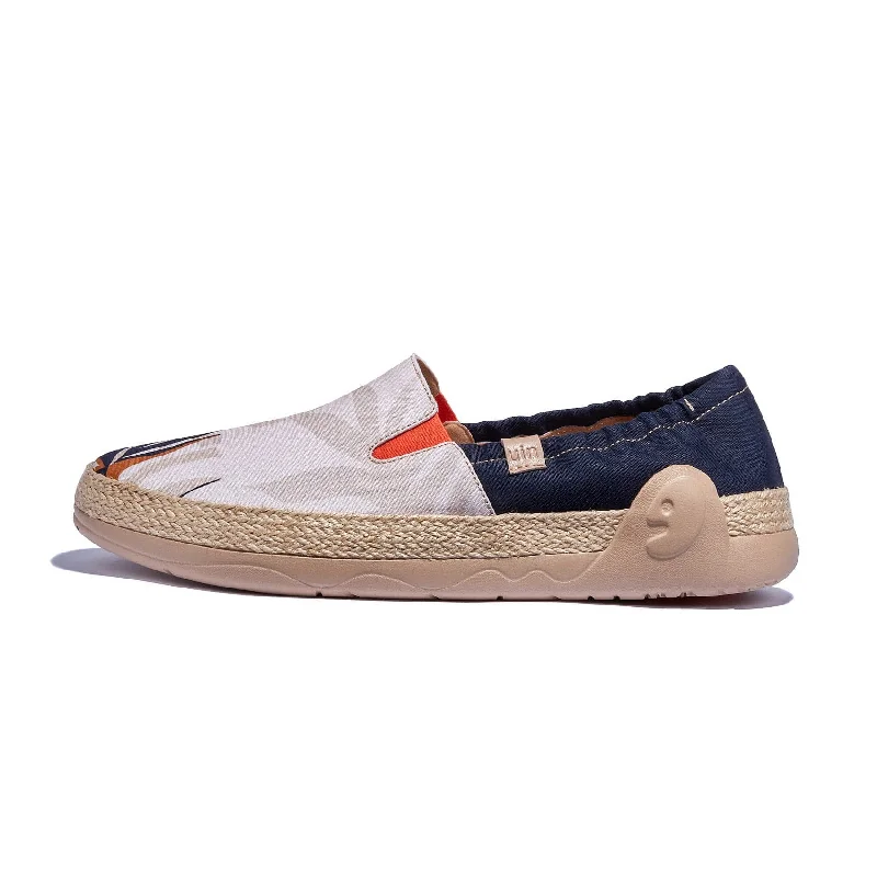 Men's high - top espadrilles with a contrast stitchingBranches and Leaves Marbella VI Men