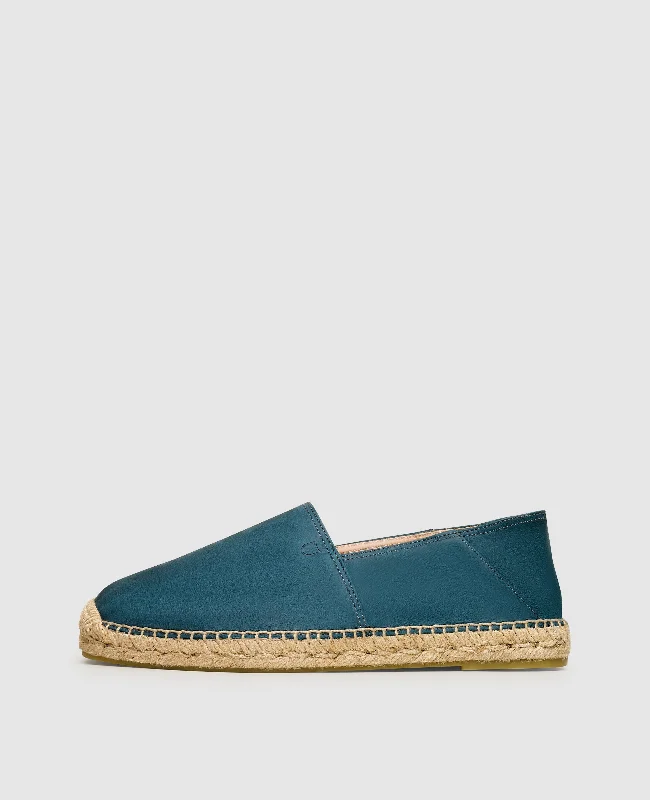 Men's linen espadrilles with a recycled rubber soleTaylor EP - Petrol